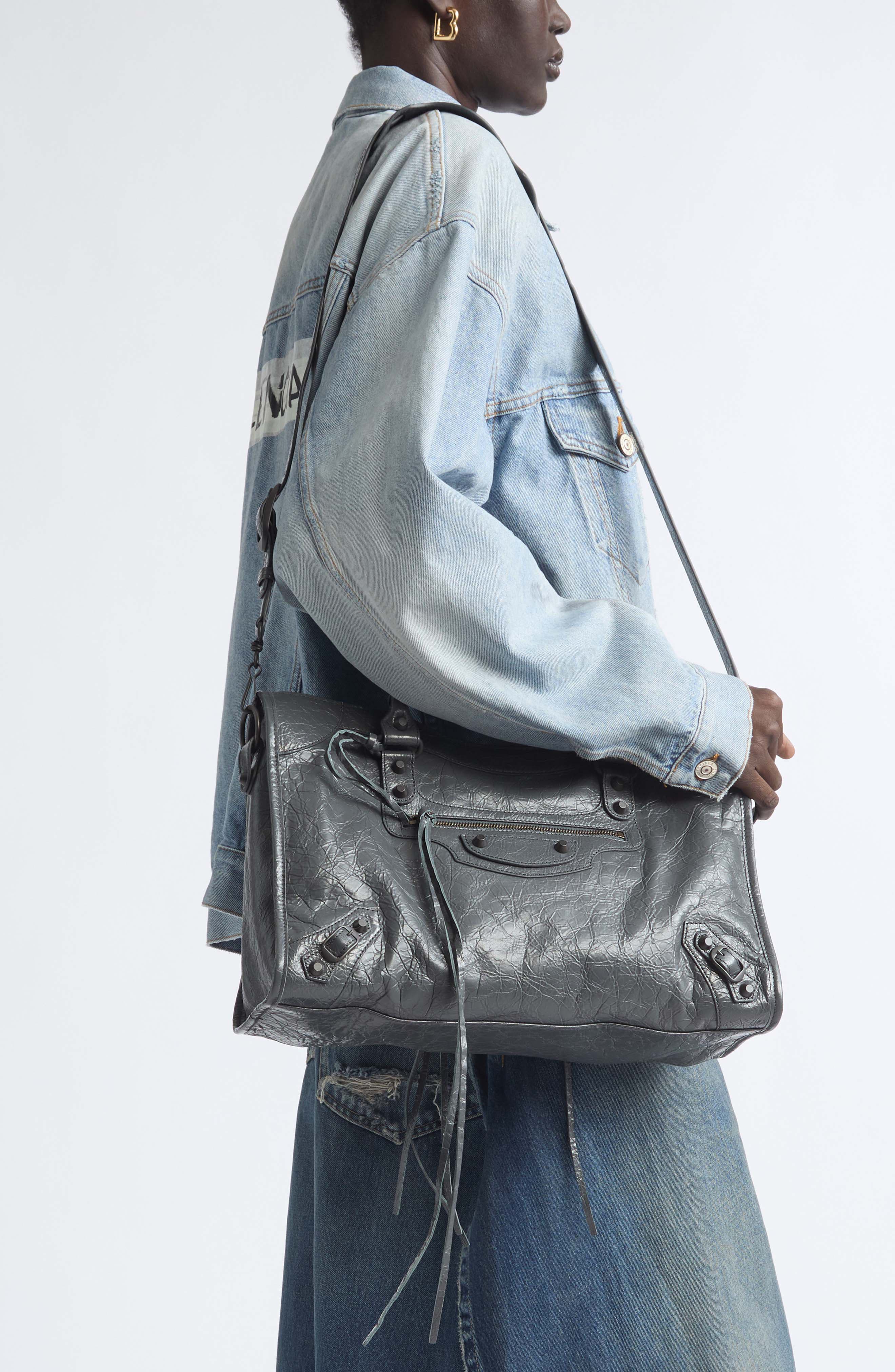 Medium Le City Leather Satchel, Alternate, color, 1251 VOLCANIC ROCK