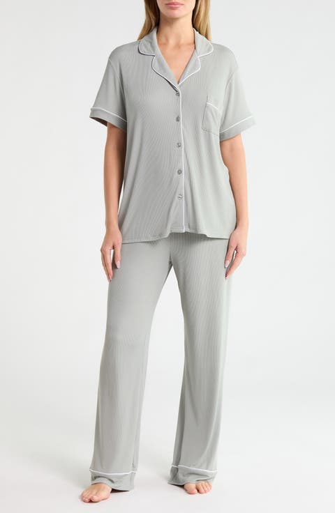 Short Sleeve Top & Pants 2-Piece Pajama Set