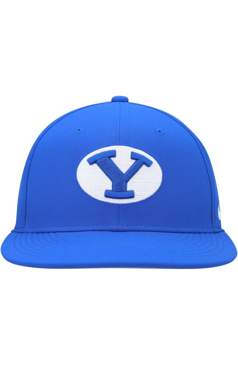 Nike Men's Nike Royal BYU Cougars Aero True Baseball Performance Fitted Hat, Alternate, color,