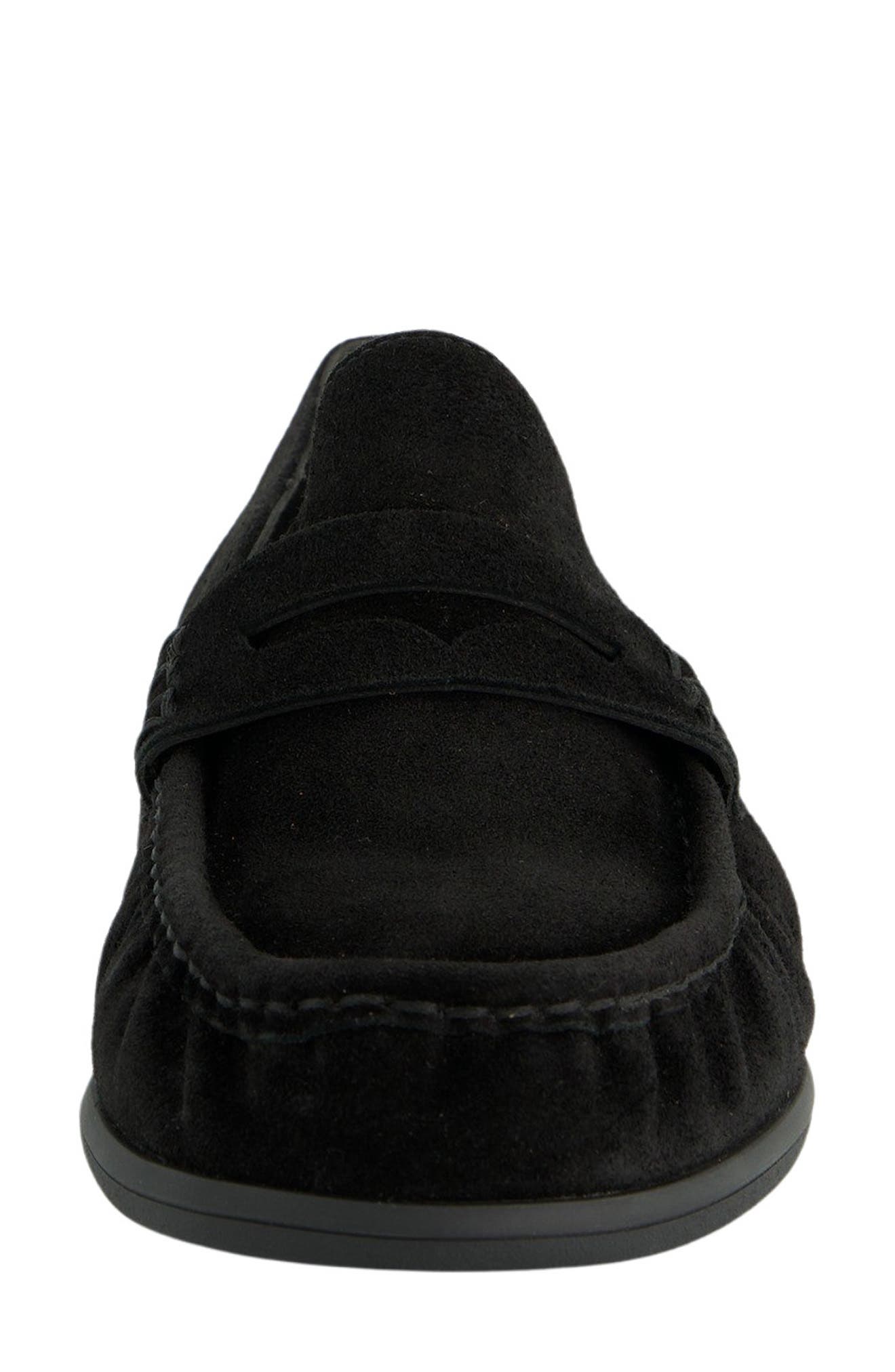 Emmy Penny Loafer, Alternate, color, BLACK SOFT SUEDE