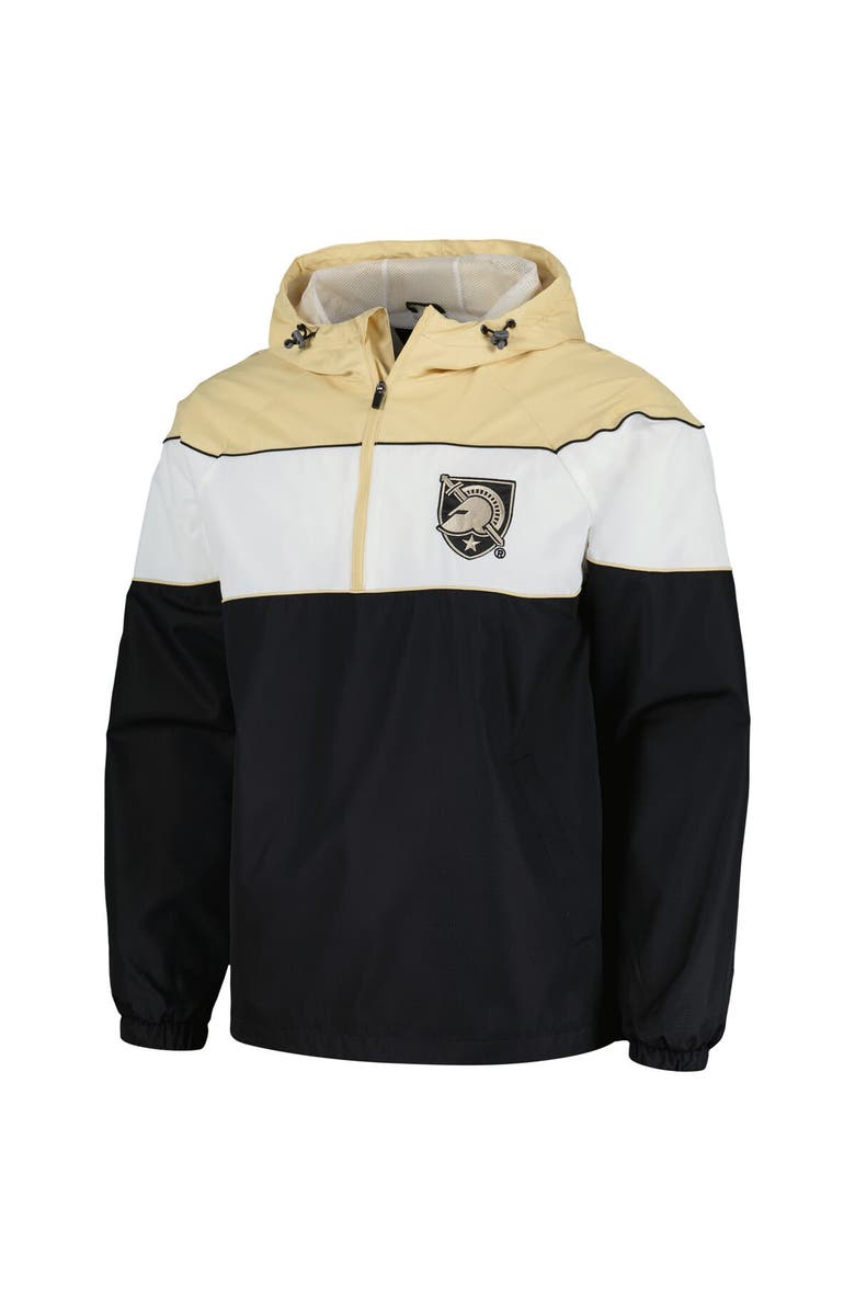 G-III SPORTS BY CARL BANKS Men's G-III Sports by Carl Banks Black Army Black Knights Center Line Half-Zip Raglan Hoodie Jacket, Alternate, color, 