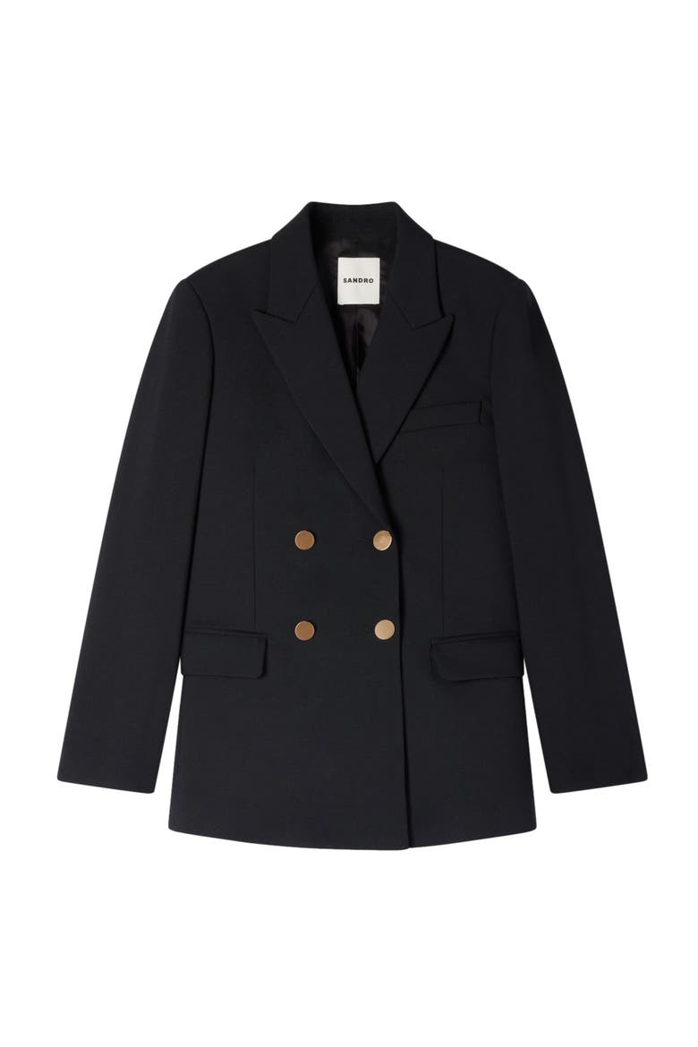 Wool suit jacket, Alternate, color, Black