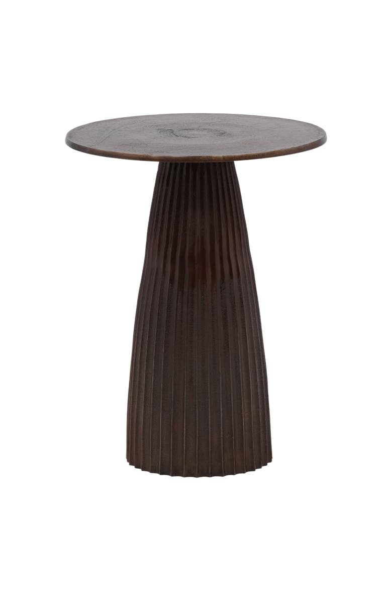 Apollo Fluted Side Table, Main, color, Antique Bronze