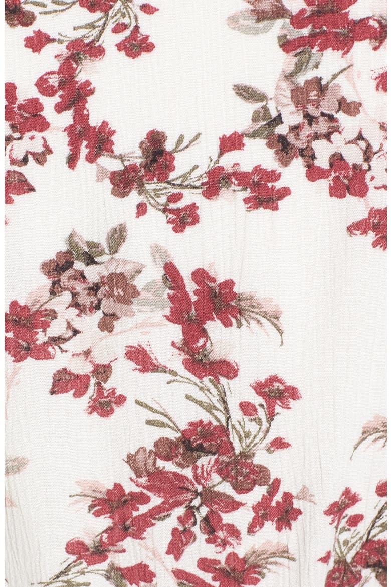 Blouson Midi Dress, Alternate, color, IVORY FLORAL
