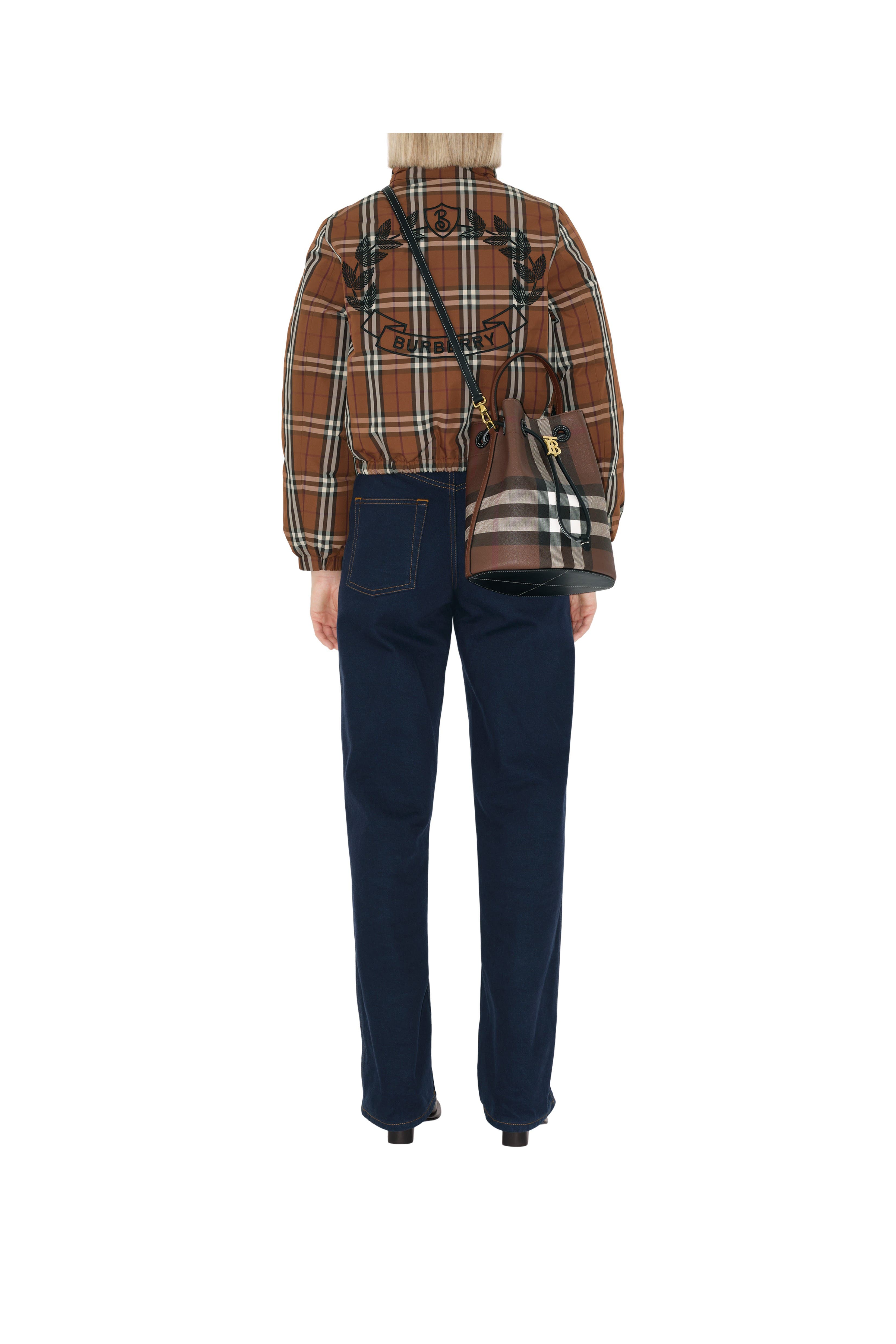 Burberry Small TB Bucket Bag, Alternate, color, Dark Birch Brown