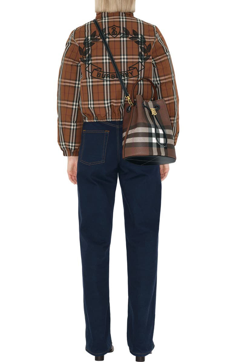 Burberry Small TB Bucket Bag, Alternate, color, Dark Birch Brown