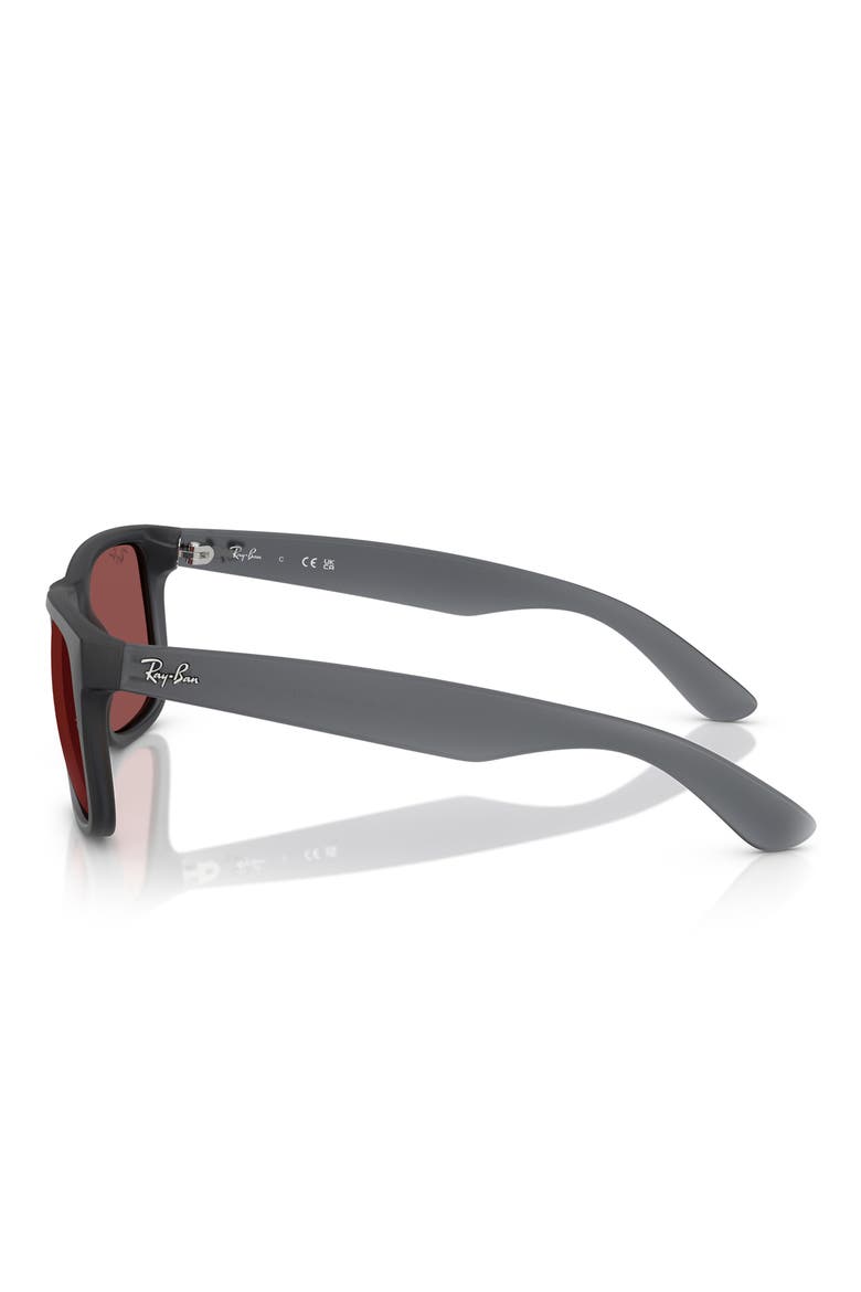 Justin 51mm Square Sunglasses, Alternate, color, OPAL GREY / DARK VIOLET