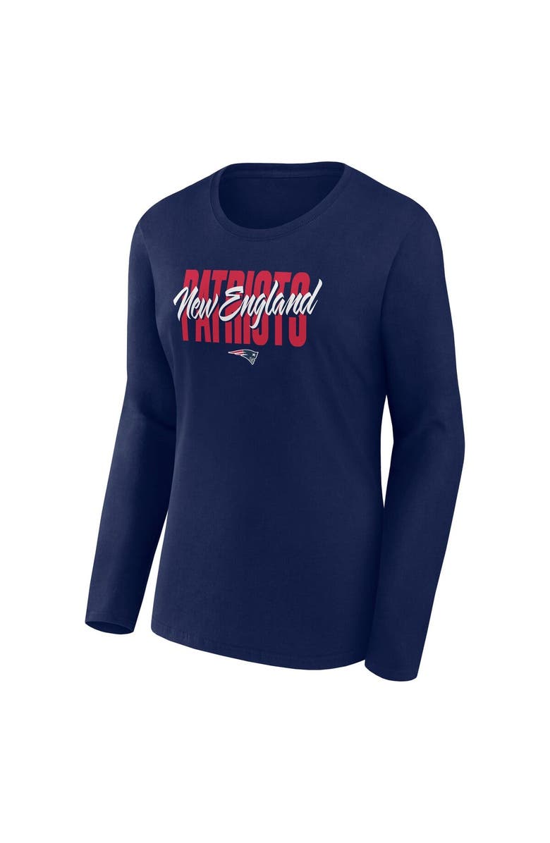 Logo Athletic Women's Logo Athletic Navy New England Patriots Grip Long Sleeve T-Shirt, Alternate, color, 
