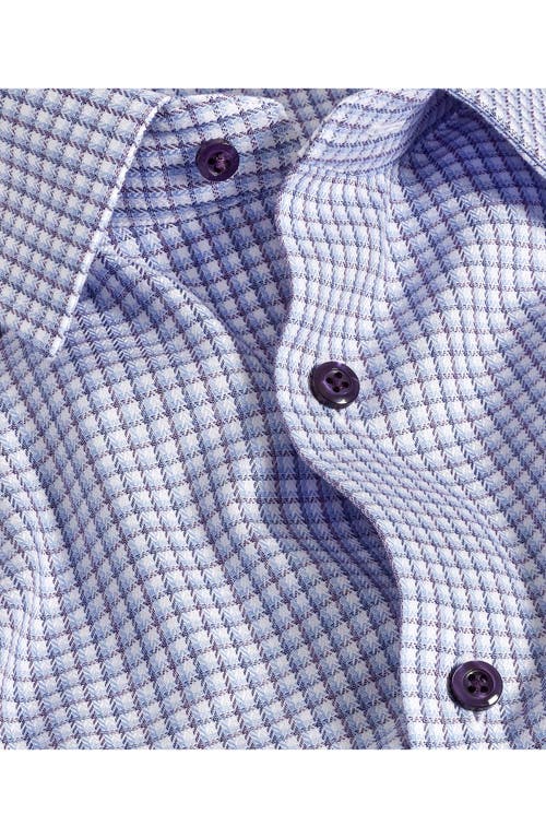 David Donahue Trim Fit Shadow Check Pima Cotton Dobby Dress Shirt In Multi