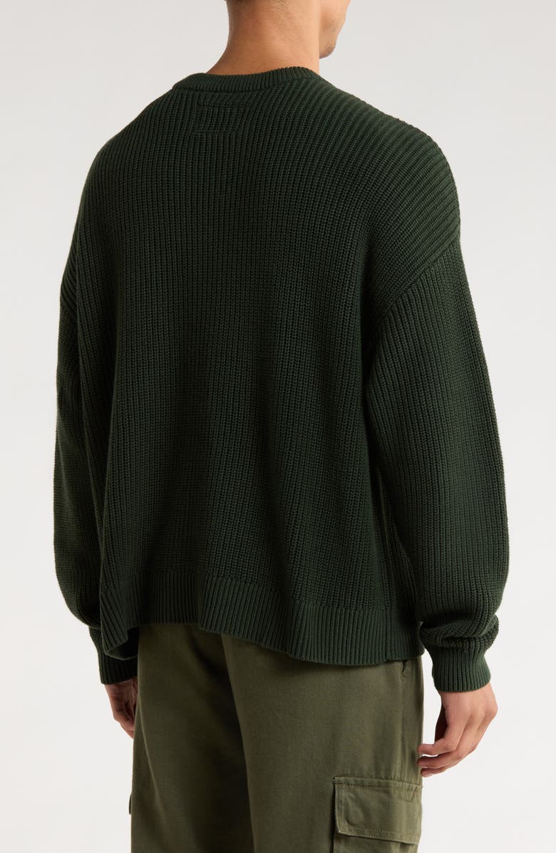 PacSun Oversize 1996 Cotton Sweater, Alternate, color, Forest Green