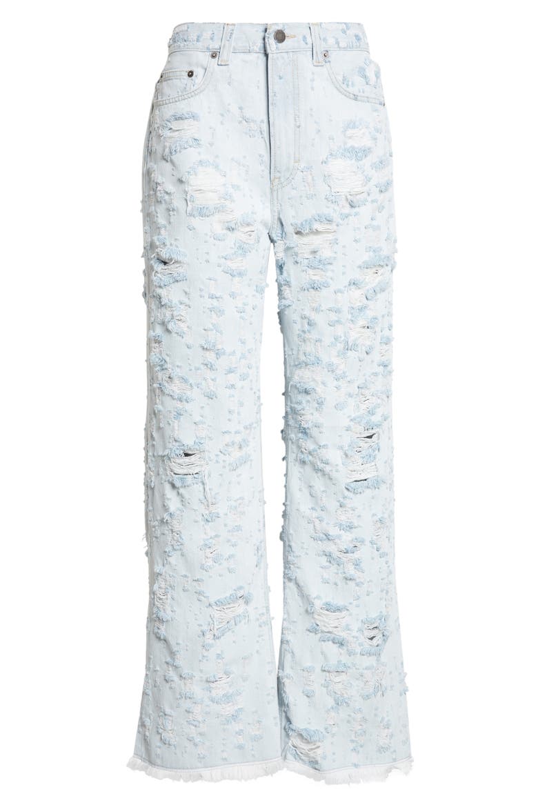 Winny Destroyed Wide Leg Jeans, Alternate, color, LIGHT BLUE DESTROY