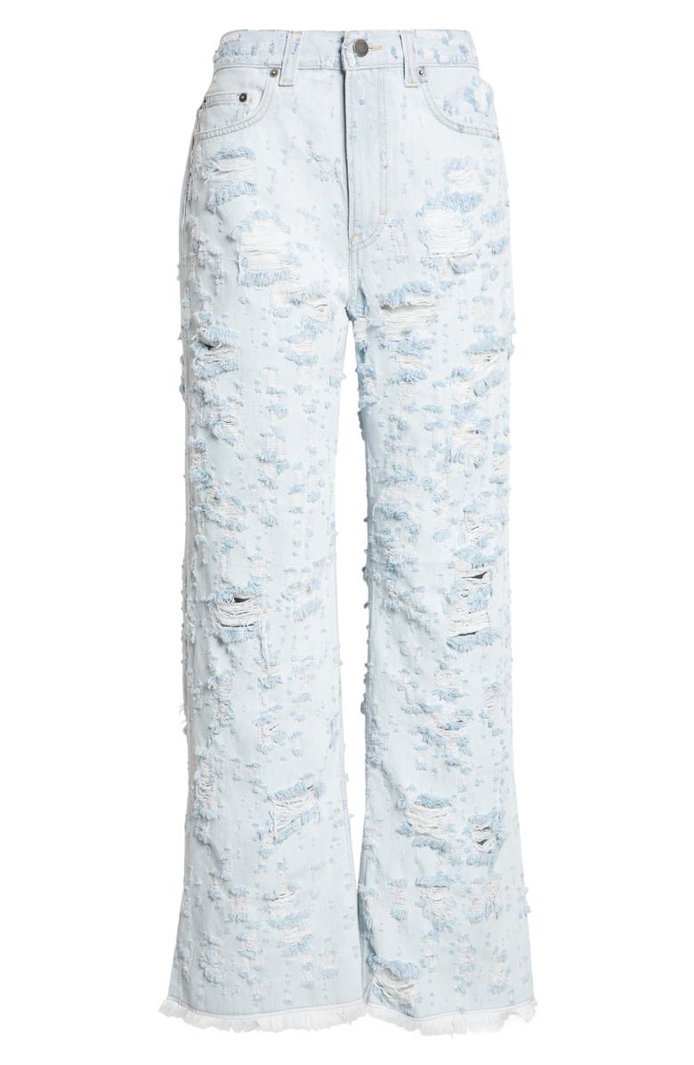 Haikure Winny Destroyed Wide Leg Jeans, Alternate, color, Light Blue Destroy