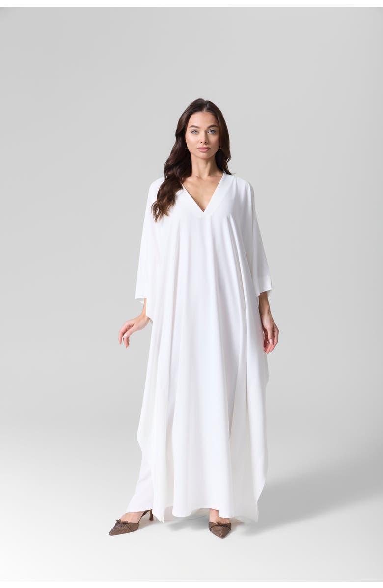 Le Fafo Luna Silk Crepe-Cady Gown, Alternate, color, White