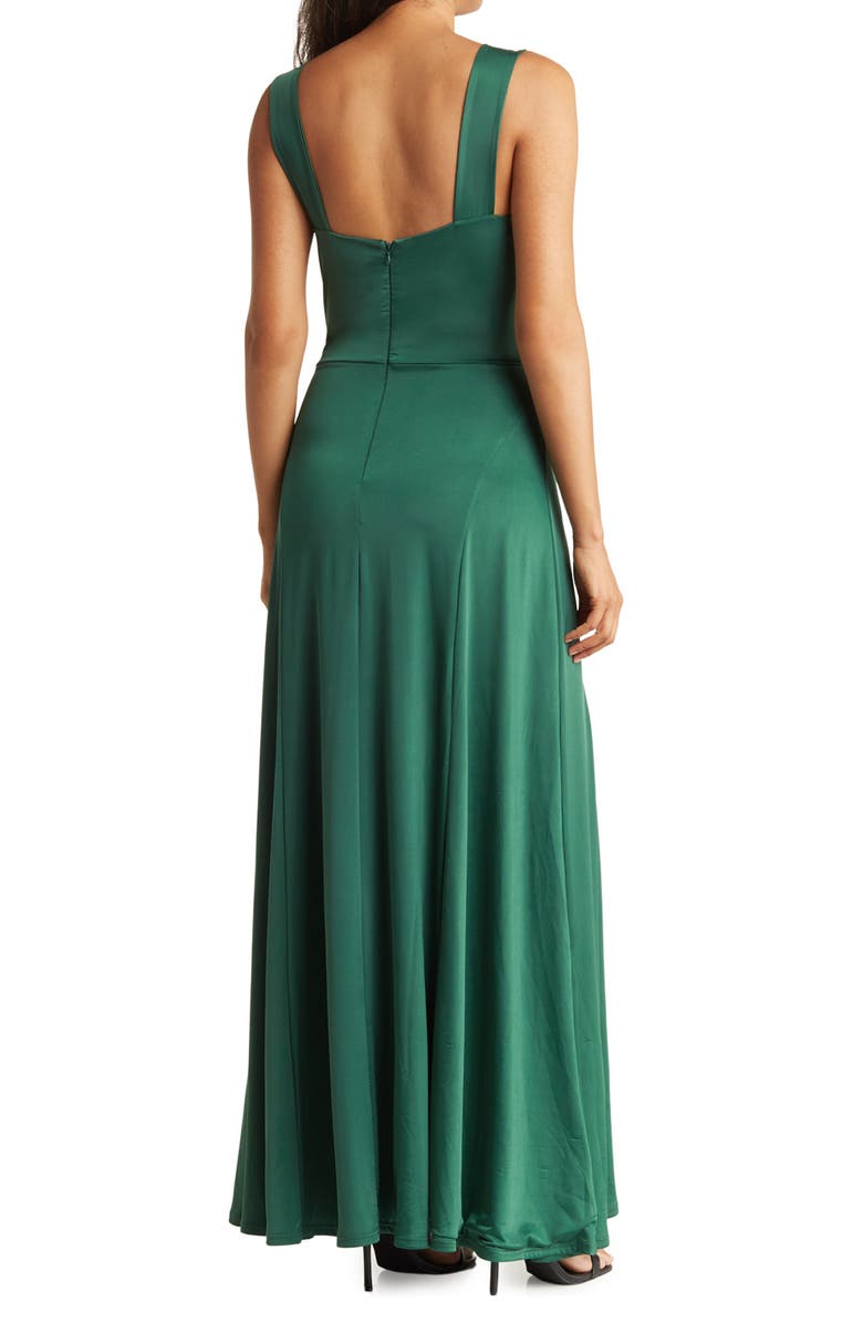 Love By Design Geneva V-Neck Sleeveless Maxi Dress, Alternate, color, Hunter Green
