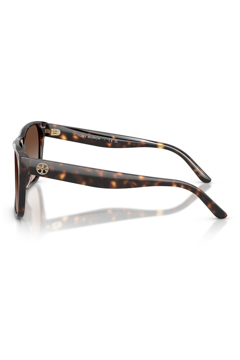 59mm Gradient Square Sunglasses, Alternate, color, DARK TORTOISE