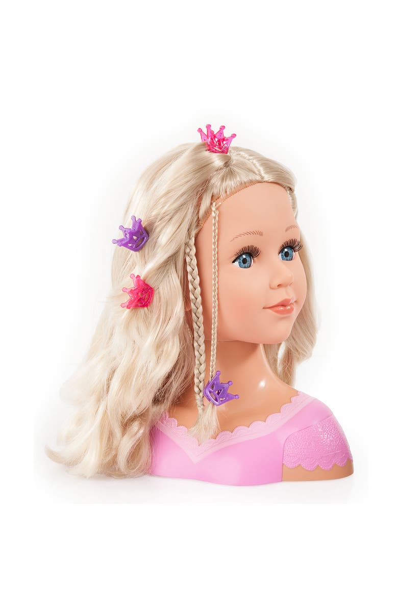 Bayer Design Charlene Styling Head 27cm with Blonde Hair, Makeup and Accessories, Alternate, color, Multicolored
