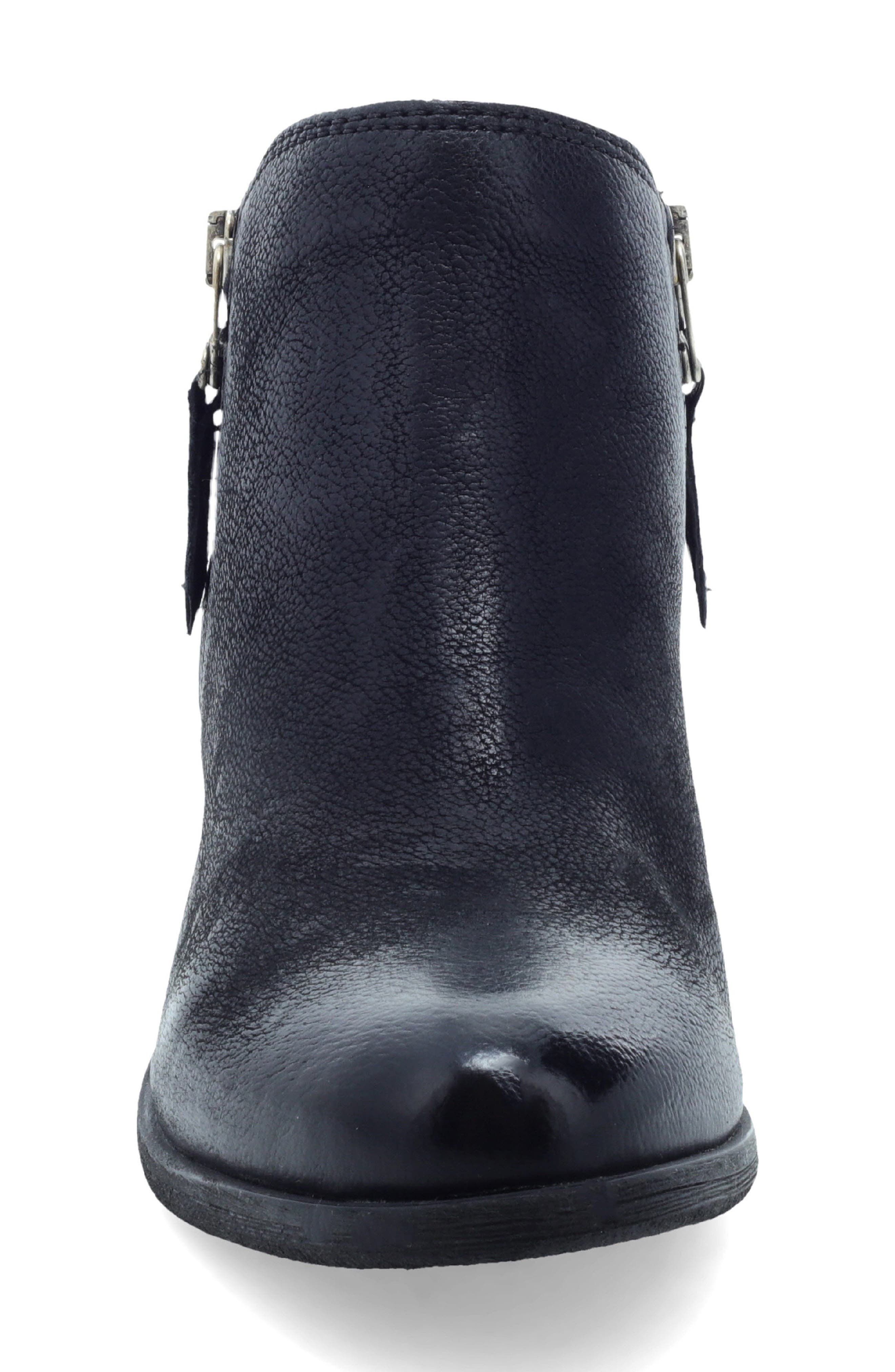 Barb Bootie, Alternate, color, BLACK LEATHER