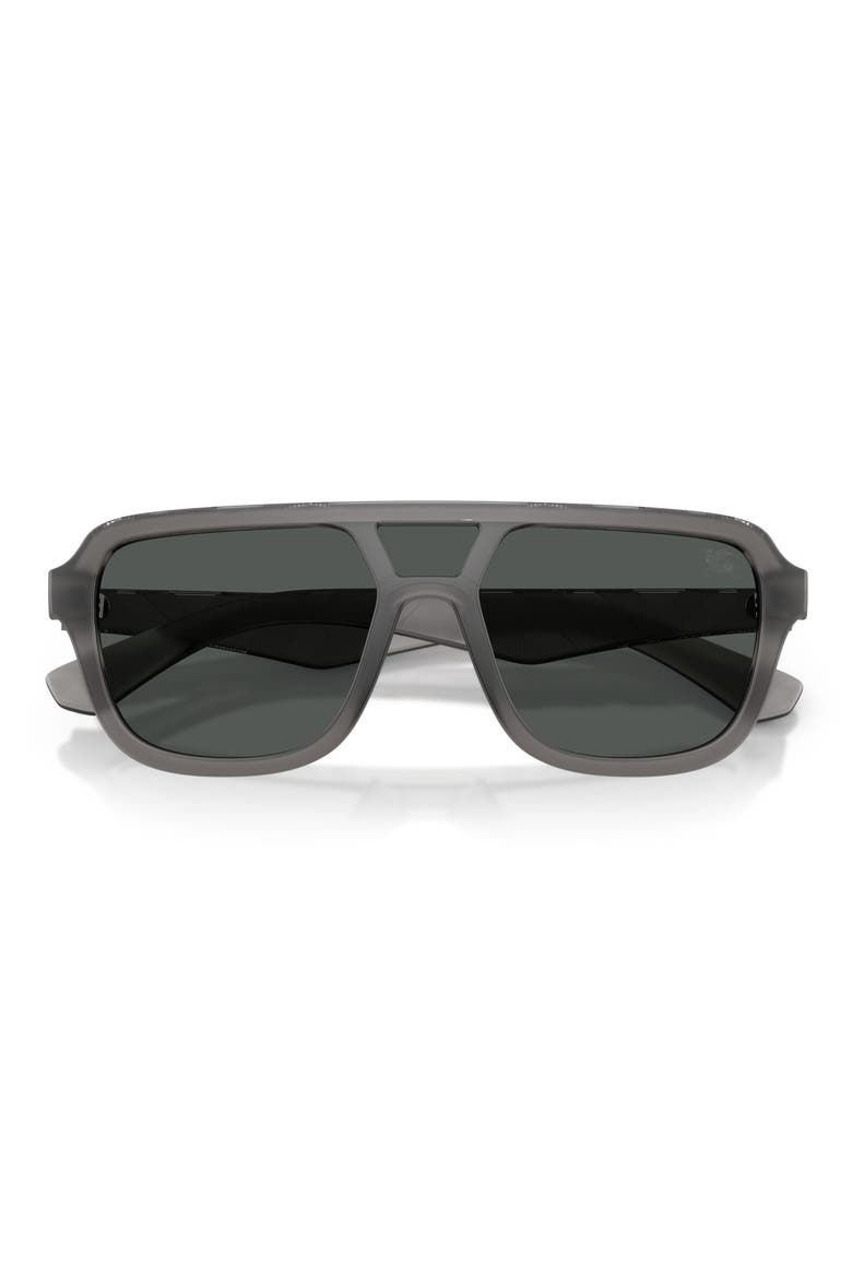 128mm Pilot Sunglasses, Alternate, color, MATTE GREY / DARK GREY