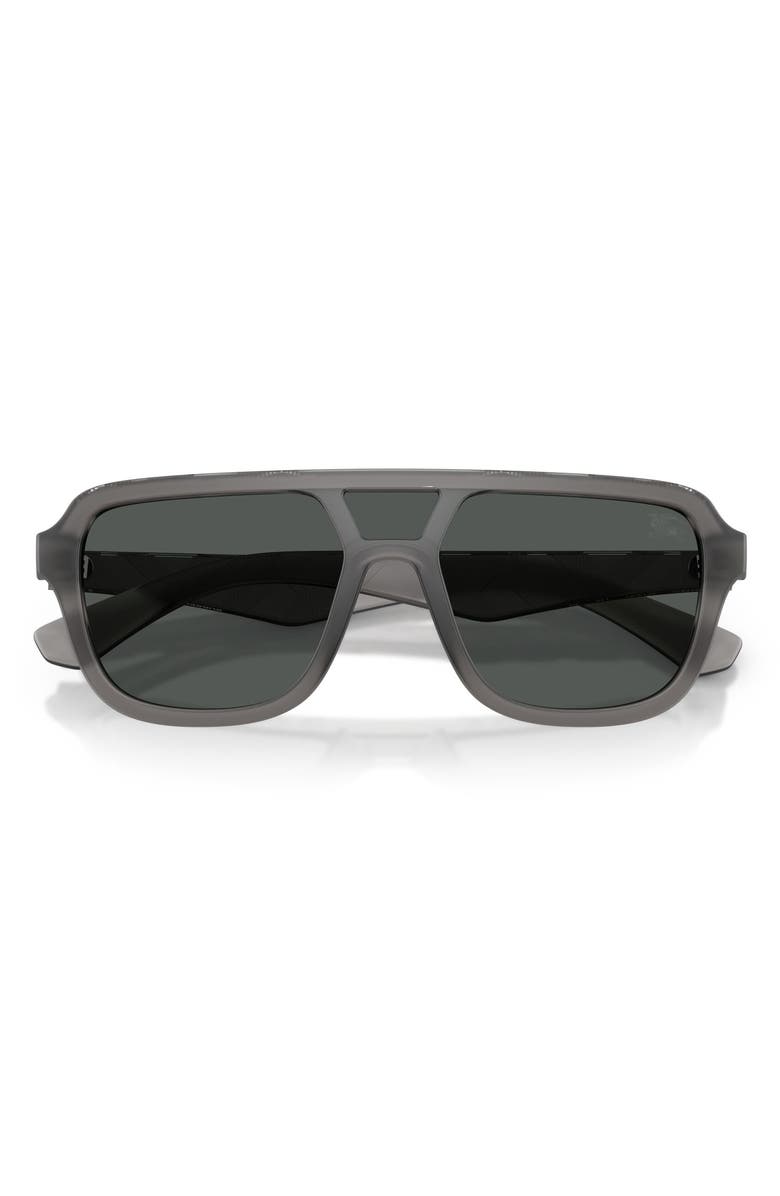 Burberry 128mm Pilot Sunglasses, Alternate, color, Matte Grey / Dark Grey