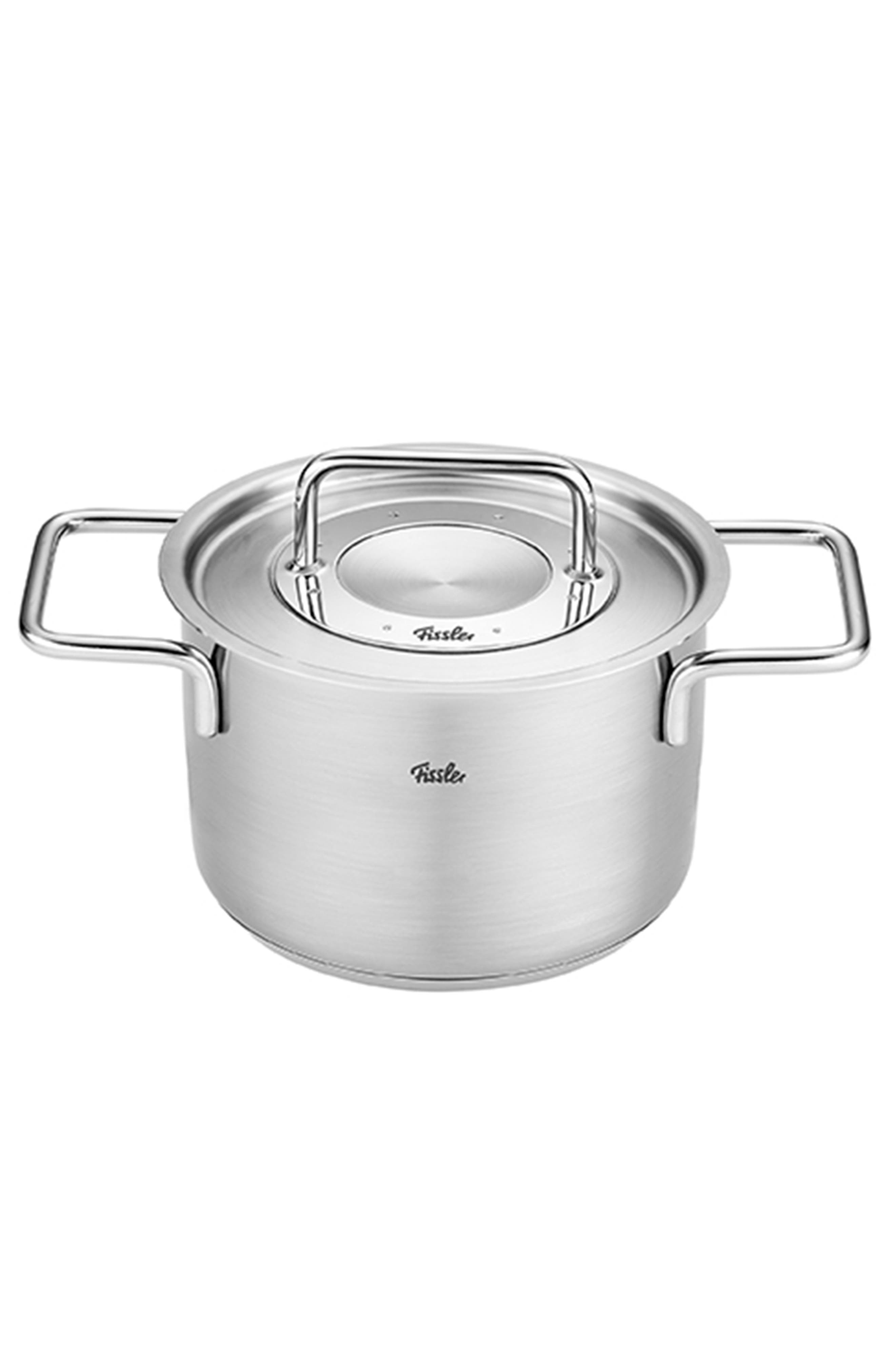 Fissler Pure Collection Stainless Steel Stock Pot with Metal Lid 