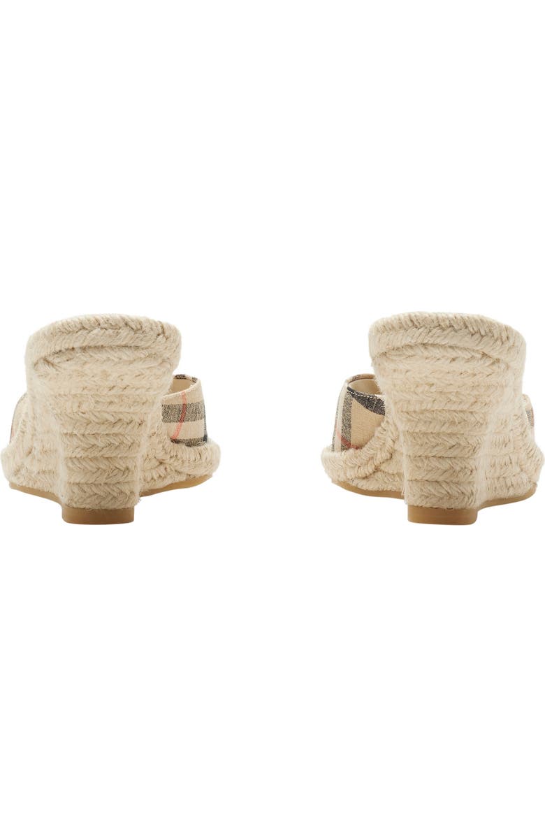 Burberry Check Mews Espadrille Mules, Alternate, color, Sand