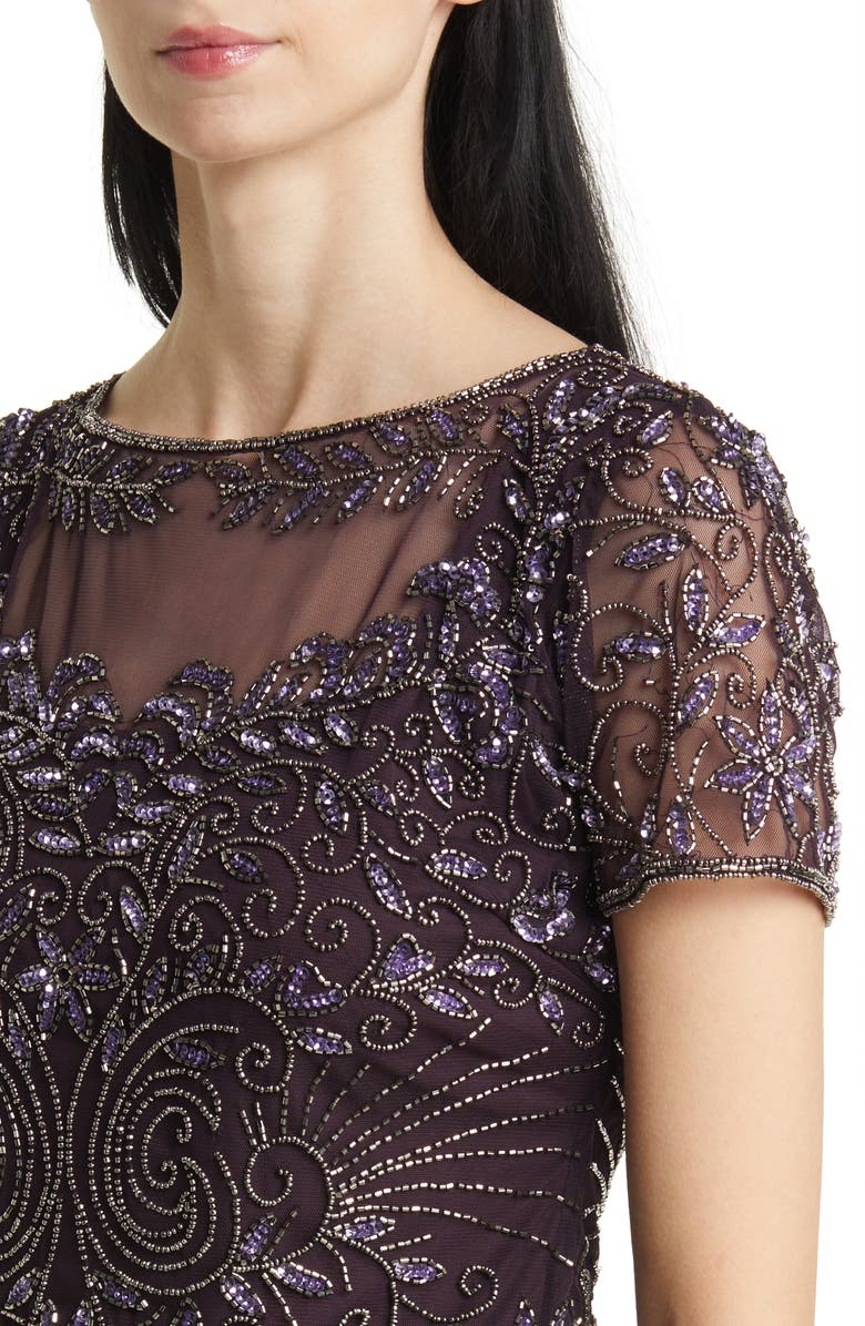 Pisarro Nights Beaded Jumpsuit, Alternate, color, New Wine 603