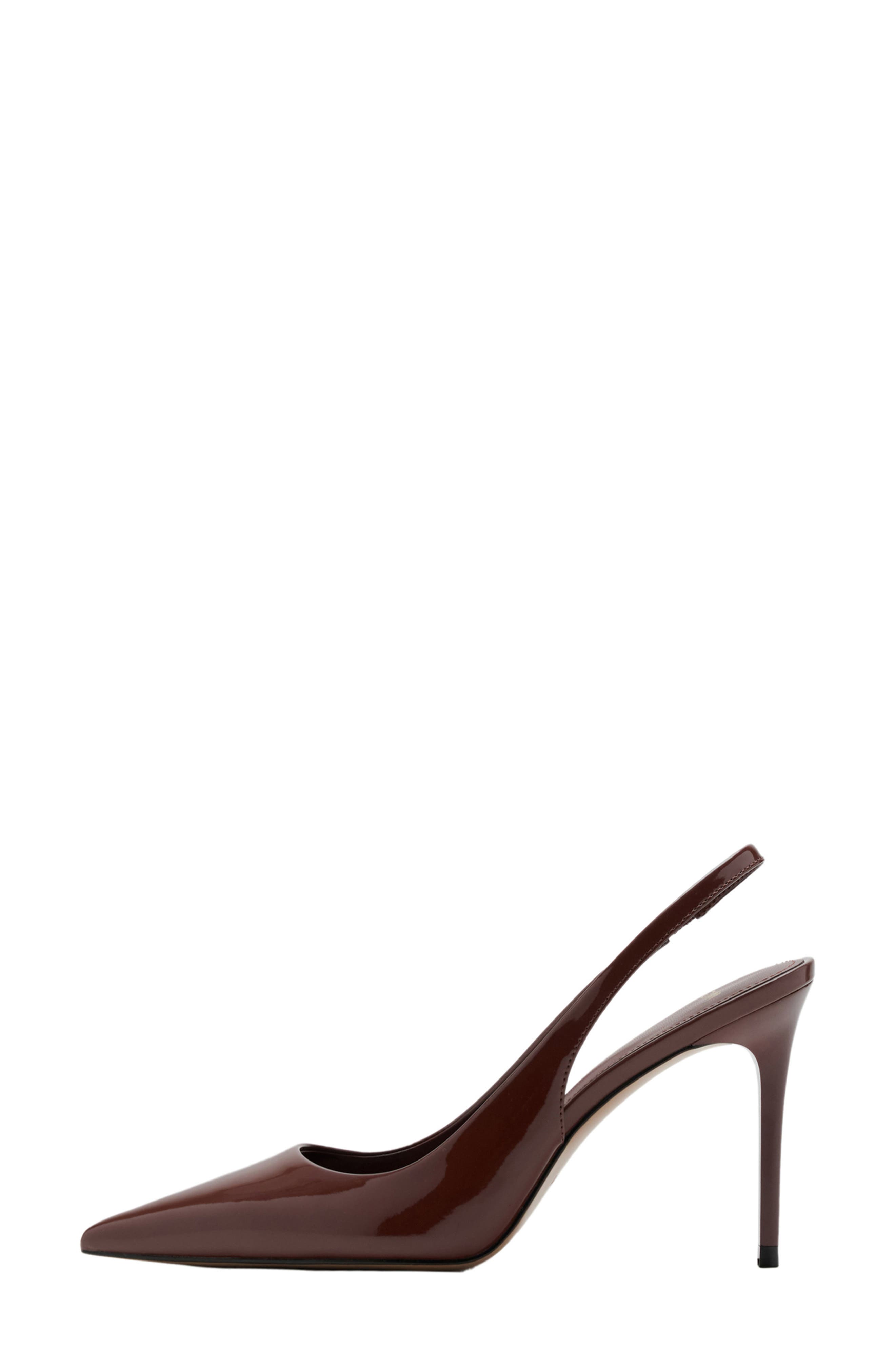 Mica Pointed Toe Slingback Pump, Alternate, color, BROWN