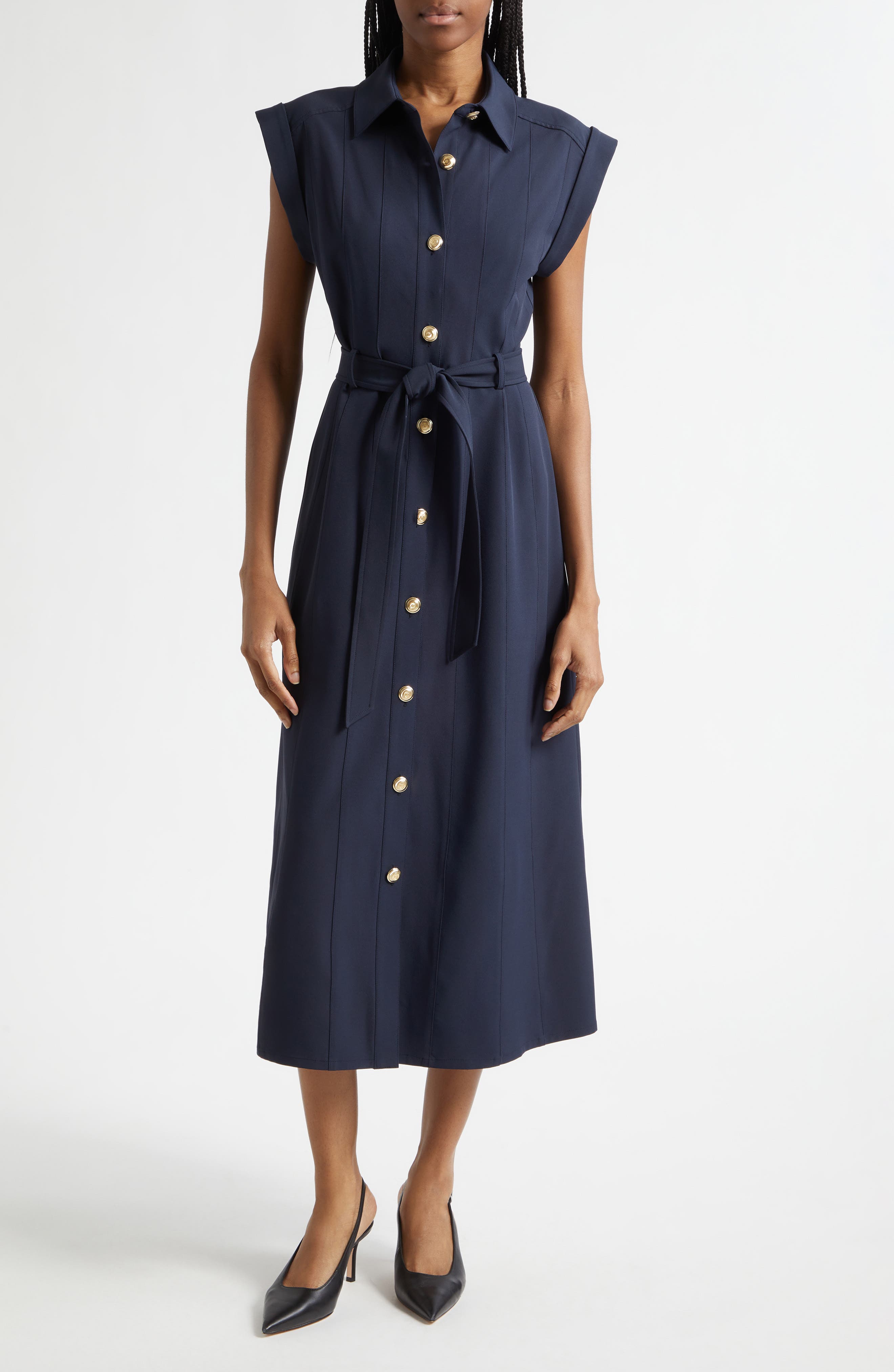 Milo Stretch Midi Shirtdress
