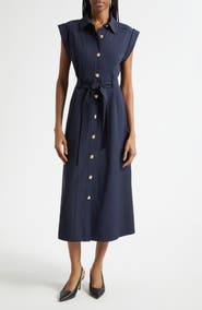 Cinq à Sept Milo Stretch Midi Shirtdress