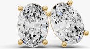 SEREIA OFFICIAL 14K Gold Studs Earrings 0.25 ct Oval Prong Solitaire