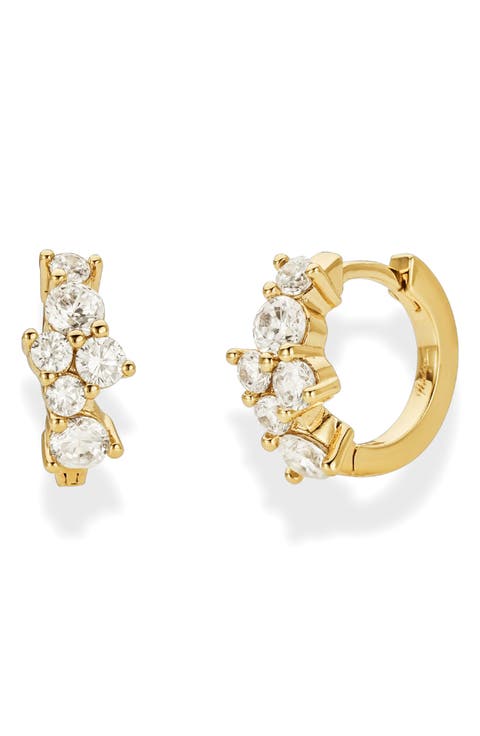 Camry Cubic Zirconia Huggie Hoop Earrings