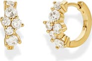 MOD + JO Camry Cubic Zirconia Huggie Hoop Earrings