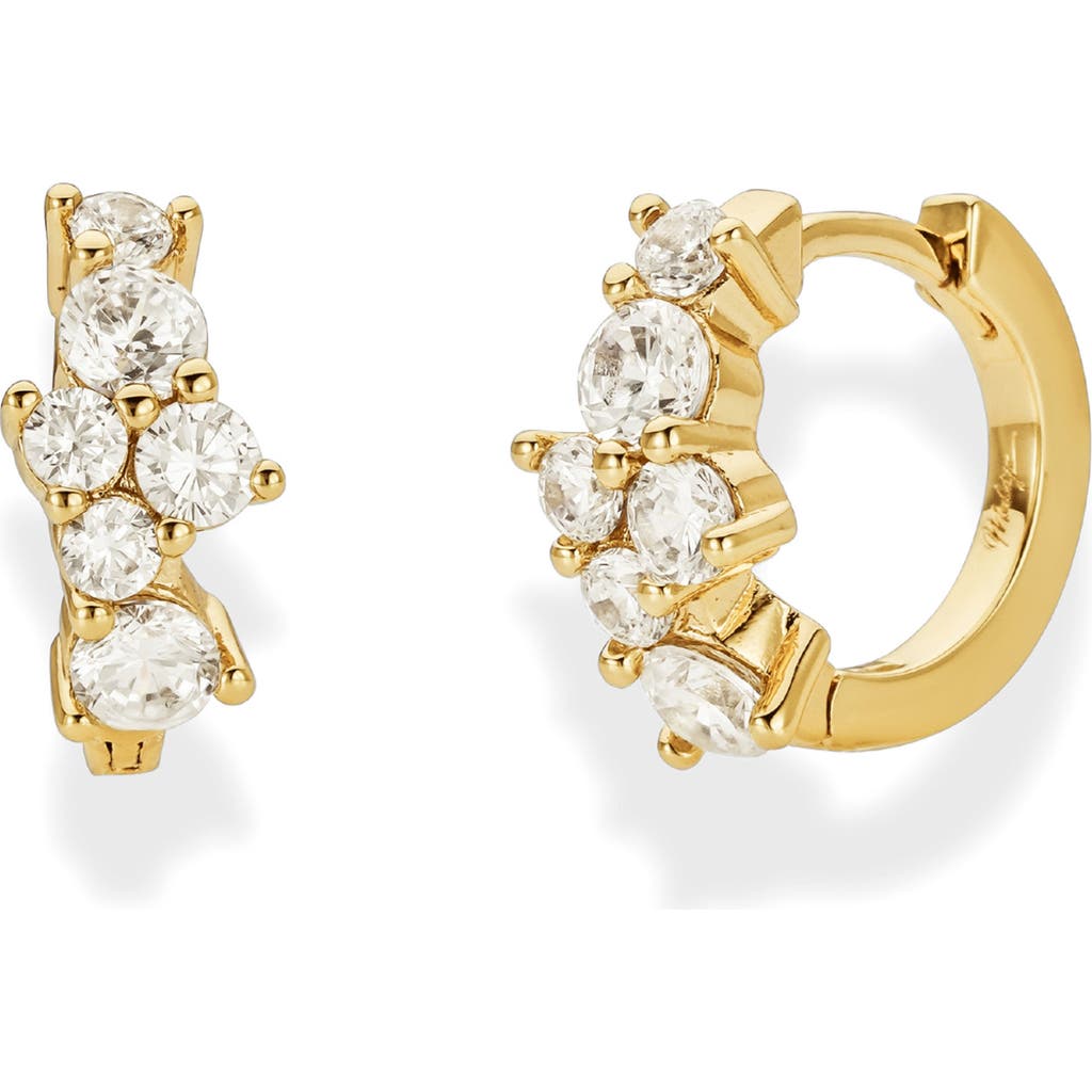 MOD AND JO Camry Cubic Zirconia Huggie Hoop Earrings in Gold  product