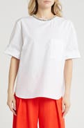 TWP Crystal Collar Oversize T-Shirt