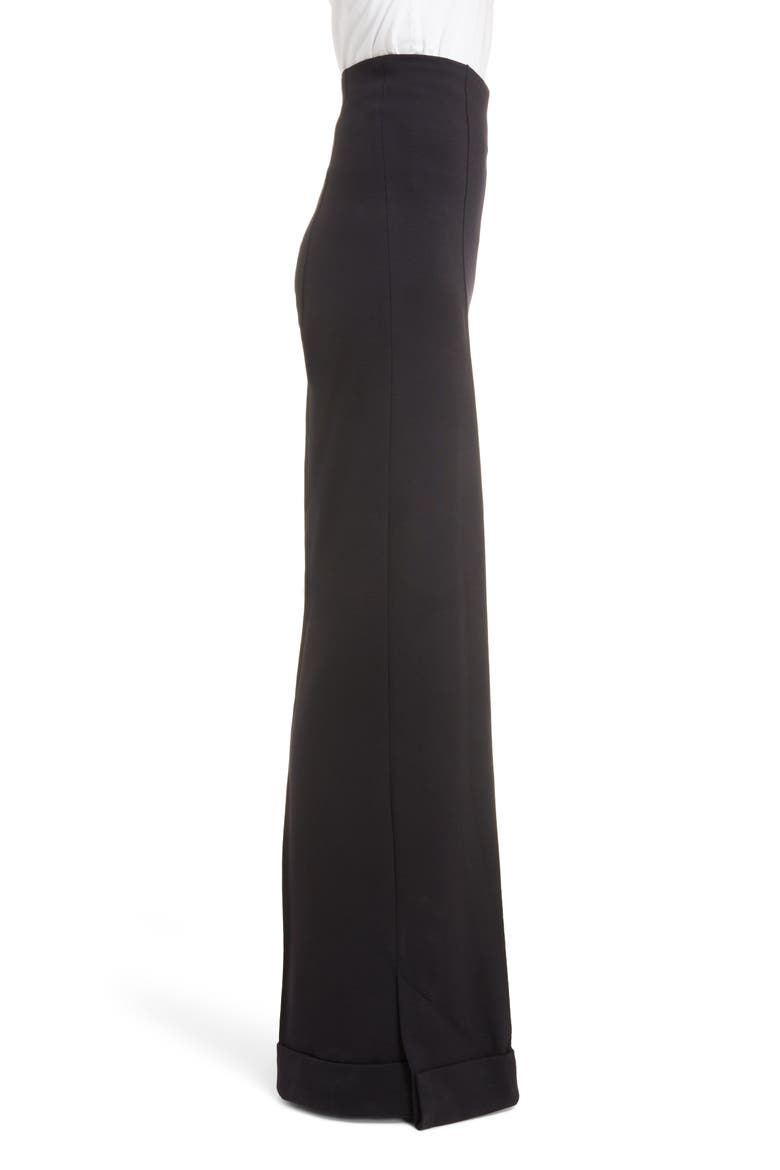 Wide Leg Wool Blend Pants, Alternate, color, NAVY