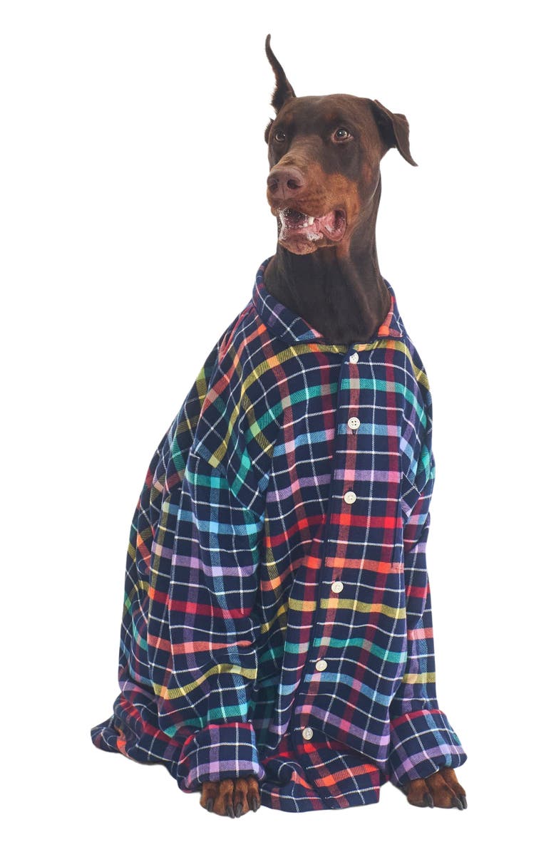 Primary Adult Flannel Holiday Pj Top, Alternate, color, 