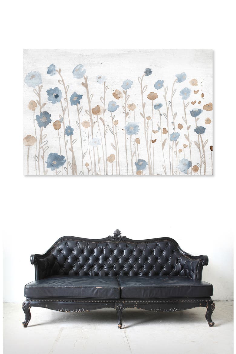 Beautiful Growth Light Blue Canvas Wall Art, Alternate, color, WHITE