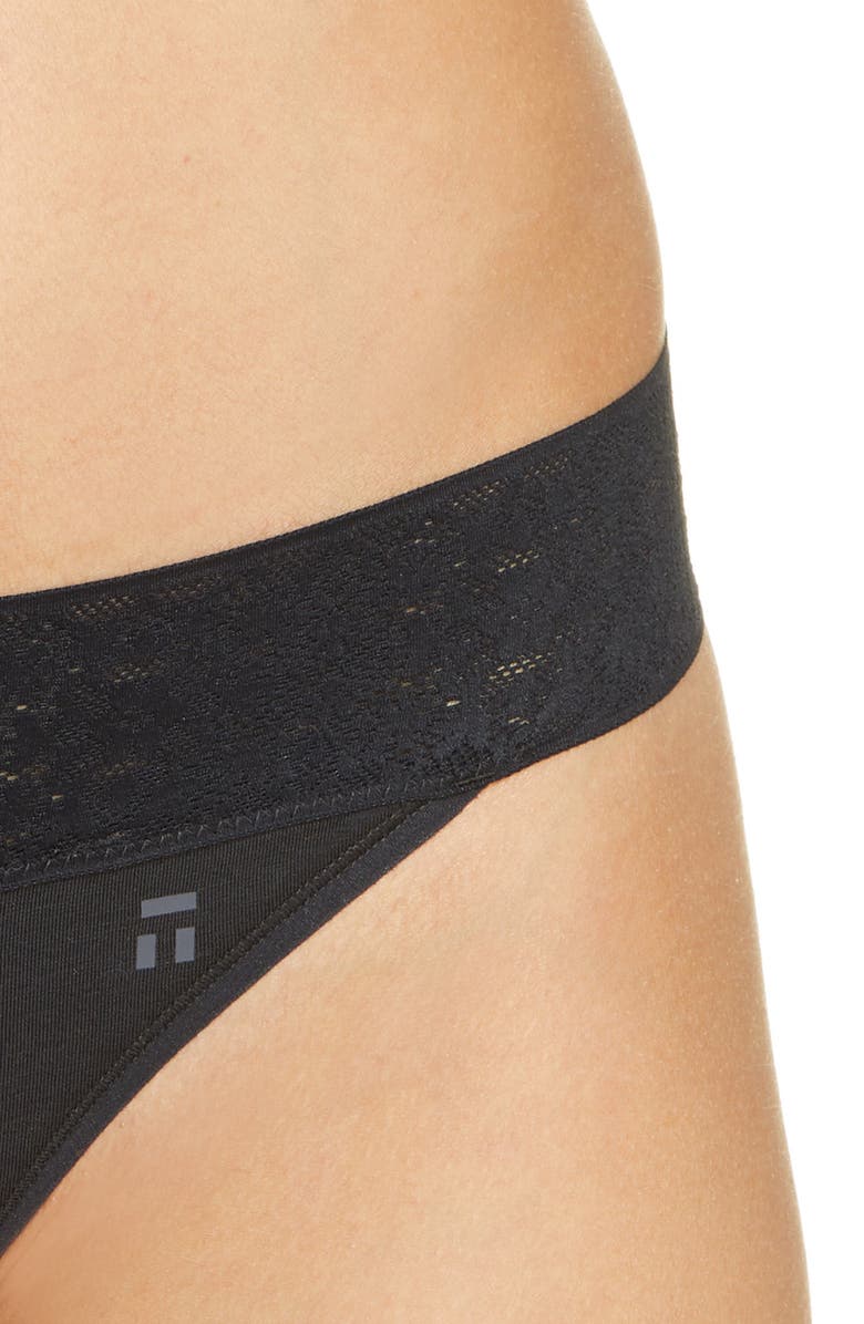 Tommy John Cool Cotton & Lace Thong, Alternate, color,