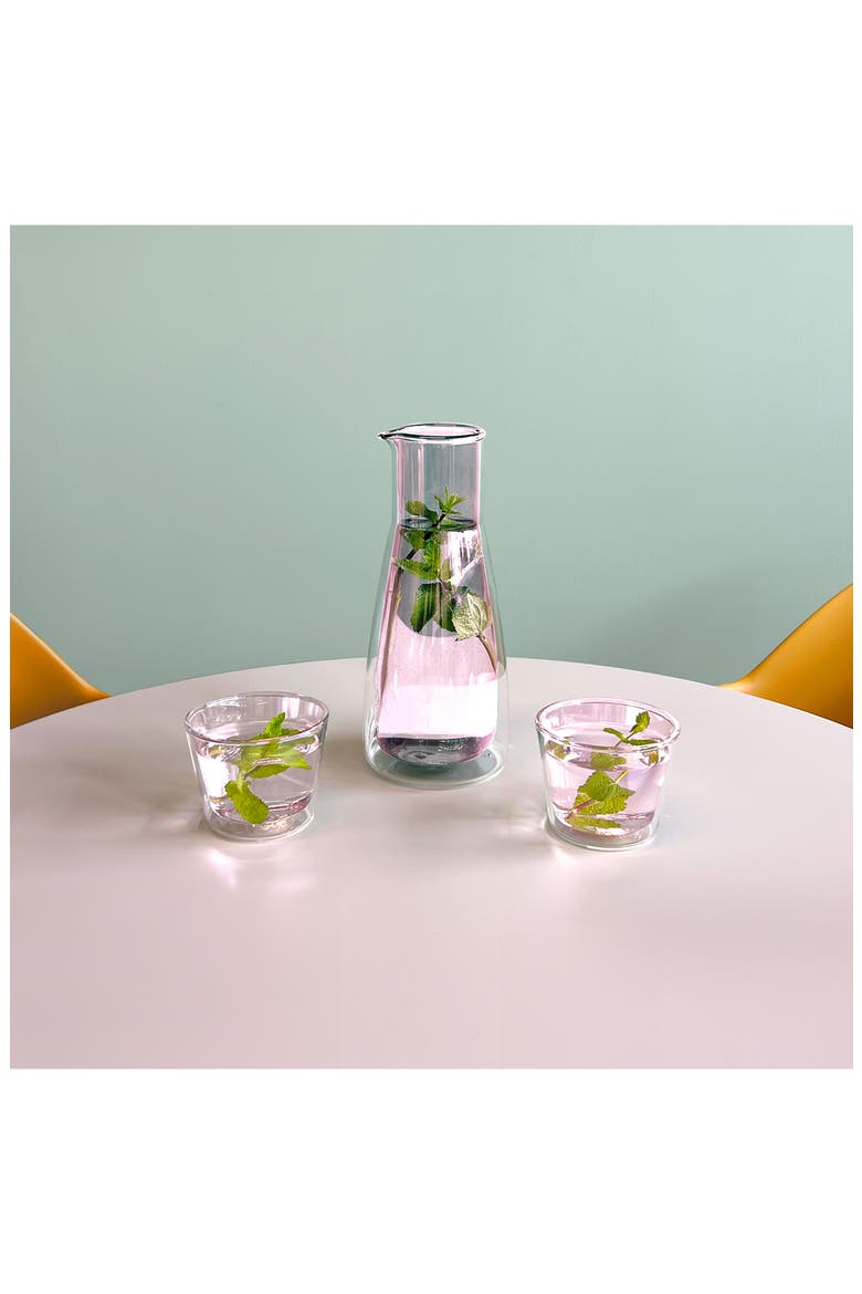 Rocks Glasses & Carafe Set, Alternate, color, PINK