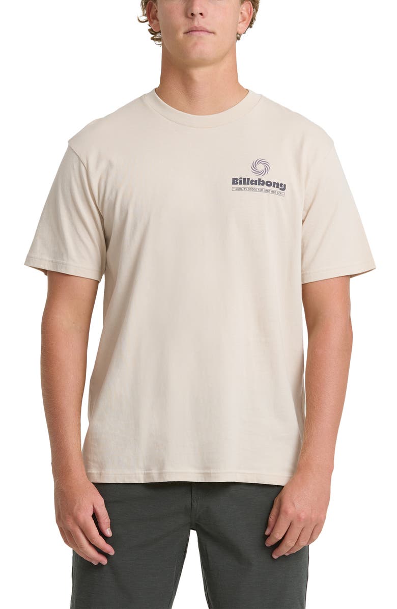 Billabong Single Fin Premium Graphic T-Shirt, Main, color, Oatmeal