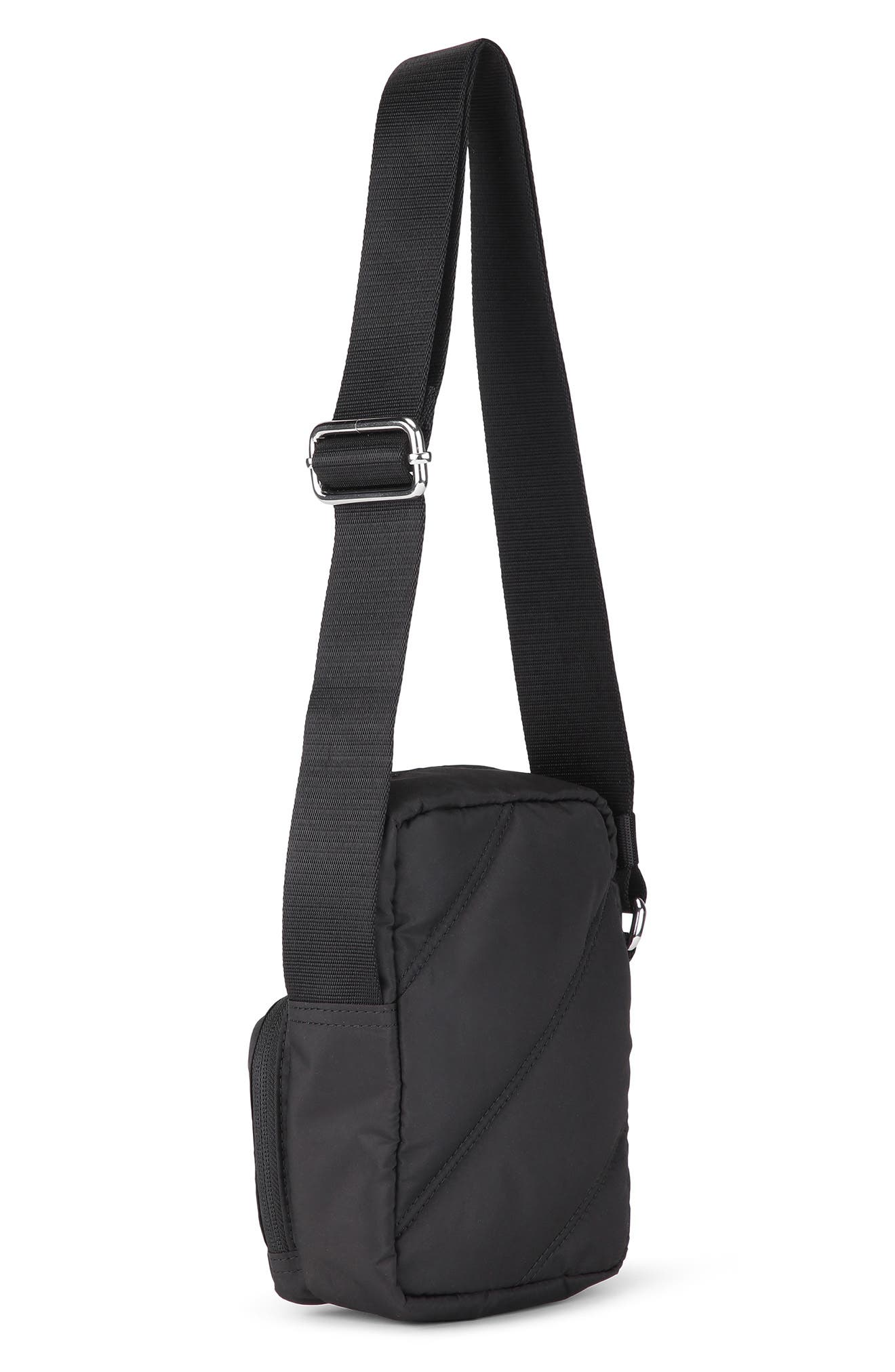 Ganni Mini Quilted Recycled Polyester Crossbody, Alternate, color, 