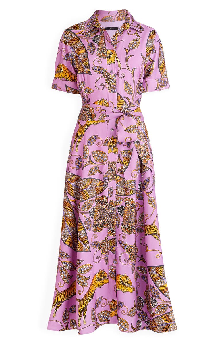 J.Crew Dryden Print Short Sleeve Shirtdress, Alternate, color,