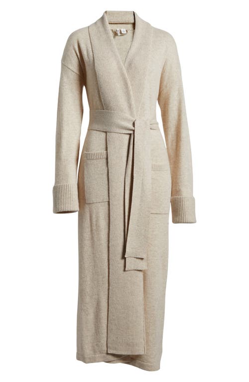 Nordstrom Cashmere Robe In Beige Oatmeal Light Heather