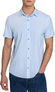 W.R.K Abstract Geo Performance Short Sleeve Button-Down Shirt