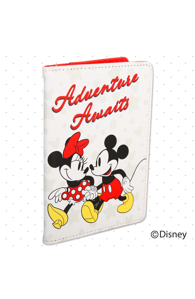 Disney Mickey & Minnie Passport Holder, Alternate, color, White, Red, Black