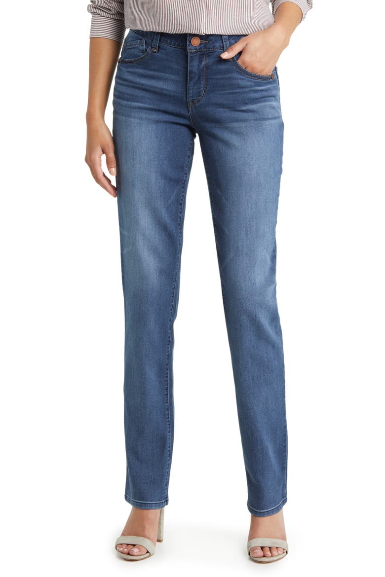 'Ab'Solution Straight Leg Jeans (Nordstrom Exclusive), Main, color, BLUE