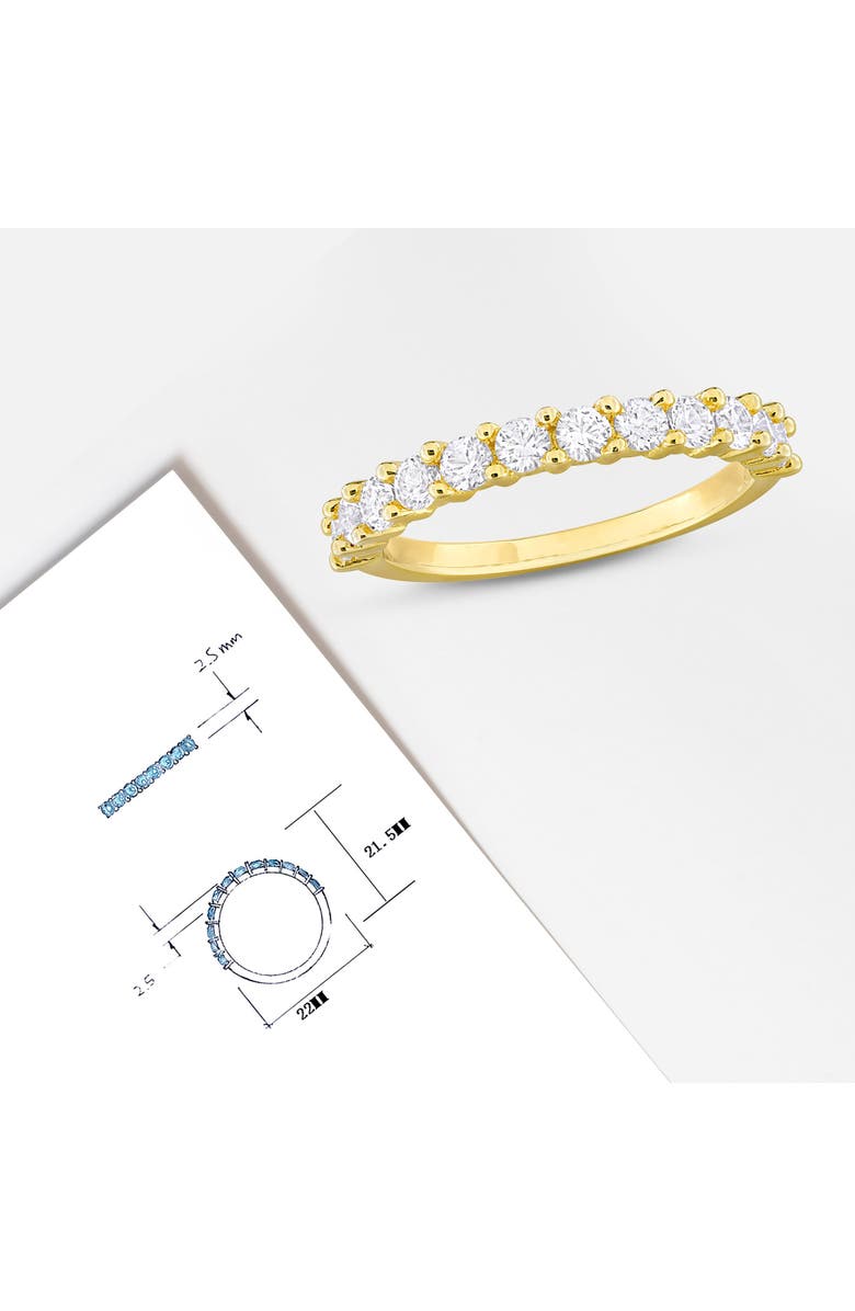 DELMAR Created White Sapphire Band Ring, Alternate, color, White