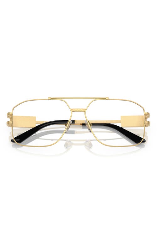 Versace 57mm Irregular Square Optical Glasses In Gold
