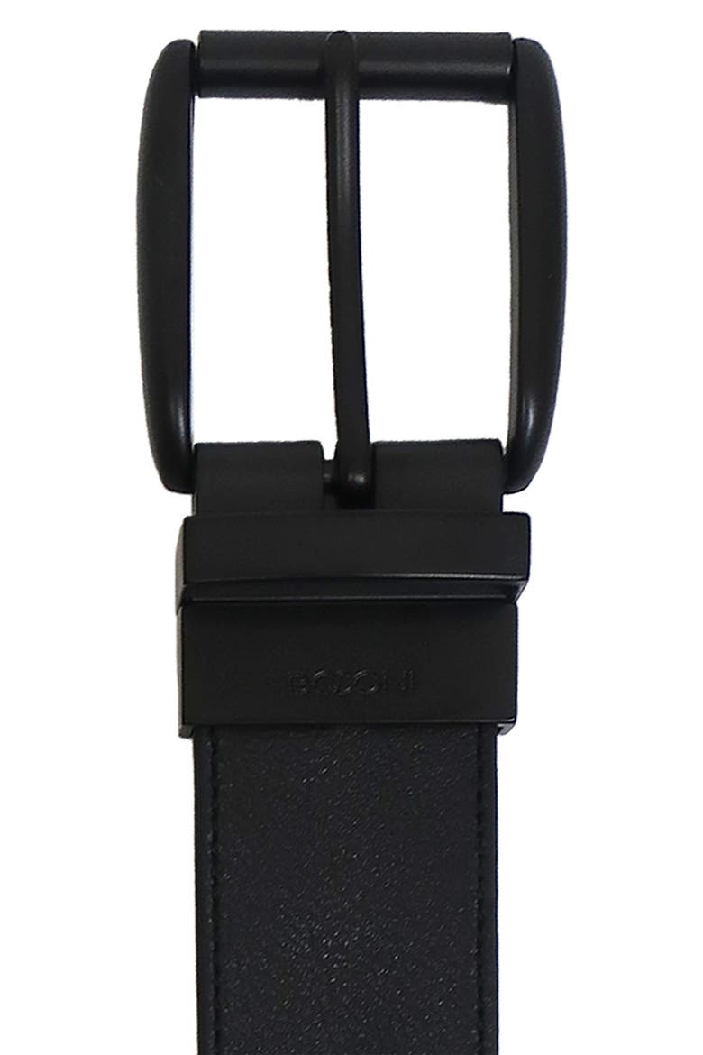 Reversible Leather Belt, Alternate, color, BLACK TO COGNAC