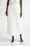 Lafayette 148 New York Glove Leather Midi Pencil Skirt